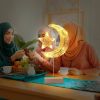 Table Lamp for Ramadan Decorations, LED Star Moon Shape Desk Lamp