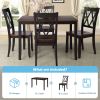 Dining Table Set Home Kitchen Table and Chairs Wood Dining Set